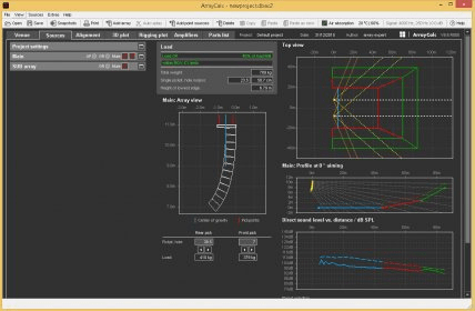 Modélisation d’un système line array d&b dans ArrayCalc